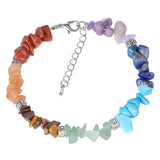 Lianfudai  gifts for women New Creative 7 Chakra Bracelet Fashion Jewelry Natural Stone Bead Handmade Crystal Leather Bracelet Wrap Bracelet Gift