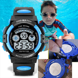 Lianfudai watches on sale clearance Children's electronic watches color luminous dial life waterproof multi-function luminous alarm clocks watch for boys and girls