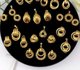 Lianfudai - Necklace Sets For Womens Wedding Jewellery Pendant Big Earrings Set Chunky Gold Plated Luxury Brands Fashion Ethiopian