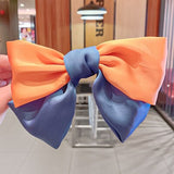 Lianfudai Women Girl Big Bow knot Tie Barrette Hair clips Hairpins Bands Fabric Fashion Korean Lady Head wear Accessories Wholesale Gifts