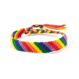Lianfudai gifts for women Pride Rainbow Lesbians Gays Bisexuals Transgender Bracelets for Women Men Woven Braided Couple Friendship Jewelry