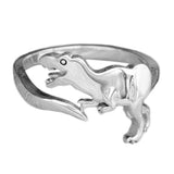 Lianfudai gifts for women  Cute Mini Dinosaur Couple Rings for Women Men Dinosaur Gothic Ring Attendant Wedding Set Lover Gift Wholesale Bulk