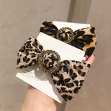 Lianfudai Women Scrunchies Elastic Hair Ties Bands Adult Leopard Bow Knot Fashion Girl Korean Mujer Accessories Hyuna Wholesale