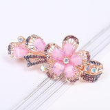 Lianfudai Barrette For Women Girl Rhinestone Crystal Big Hair Clip Hairpin Rose Peacock Flower Floral Head Accessories Wholesale