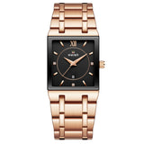 Lianfudai Christmas wishlist Fashion Women's Bracelet Watch Luxury Golden Wrist Watch Stainless Steel Quartz Clock Female Top Brand Designer Dress Hour