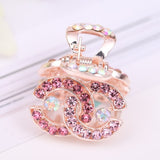 Lianfudai Hair Claw Clip Clamp For Women Girl Rhinestone Crystal Acrylic Heart Korean Handmade Fashion Head Accessories Mujer Wholesale