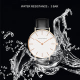 Lianfudai father's day gifts Martin High Quality Rose Gold Dial Watch Men Leather Waterproof Wristwatch Women Dress Fashion Japan Quartz Movement Saat