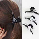 Lianfudai Hair Claw Clip Clamp For Women Girl Camellia Flower Floral Banana Pearl Korean Handmade Fashion Head Accessories Mujer Wholesale