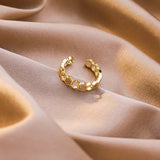 Lianfudai Christmas wishlist Korean New Exquisite Fashion Opening Ring Temperament Simple Versatile Small Ring Elegant Ladies Banquet Jewelry