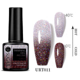 Lianfudai Thermal Ultra-thin Glitter 3 Colors Soak Off UV Gel Color-chaging Snowflake Temperature Color Change Gel Nail Art Gel