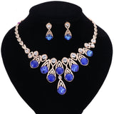 Lianfudai Crystal Mystic Statement Necklace Women Maxi Necklace Fire Rainbow Pendants & Necklaces gold color