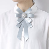 Lianfudai gifts for women ANILAI Fashion Wedding Jewelry Luxury Rhinestone Bowknot Brooches Shirt Bow Tie Collar Pins Big Crystal Brooch Women