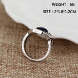 Lianfudai christmas gift ideas valentines day gifts for her jewelry Men Ring The Vampire Diaries Originals Family Royal Blue Crystal Rings for Women anillos