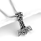 Lianfudai 1 PC Viking Necklace Thor hammer Mjolnir Pendant Necklace choker for Men pendant Necklace Jewelry bijouterie