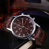 Lianfudai gifts for men New Watches Men Luxury Brand Chronograph Men Sport Watches High Quality Leather Strap Quartz Wristwatch Relogio Masculin &amp;Ff