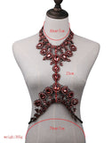 Lianfudai easter gifts for women HOT Fashion Sex Exquisite Bodychain Vintage crystal necklaces For Women Statement Bijoux Femme Jewelry bodychain