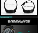 Lianfudai gifts for men Chrono Men Watch Top Luxury Brand Sport Watch Electronic Digital Male Wrist Clock Man 50M Waterproof Men's Watches 1258
