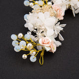 Lianfudai bridal jewelry set for wedding New Trendy Charms Bridal Tiara Baroque Flower Crown Wedding Dress Hair Accessories Pearl Jewelry Crystal Headband Handwork Gifts