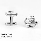 Lianfudai Christmas gifts ideas Sliver Color Fashion Men Anchor Suit Brooch Woman Shirts Coat Cuff Link Buttons Chest Pins School Badge Accessories