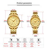 Lianfudai Gold Wrist Watch Men Watches Lady Top Brand Luxury Quartz Wristwatch For Lover's Fashion Dress Clock Relogio Masculino