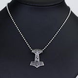 Lianfudai 1 PC Viking Necklace Thor hammer Mjolnir Pendant Necklace choker for Men pendant Necklace Jewelry bijouterie