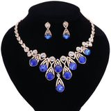 Lianfudai Crystal Mystic Statement Necklace Women Maxi Necklace Fire Rainbow Pendants & Necklaces gold color