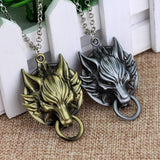 Lianfudai Hip Hop Jewelry Game Final Fantasy Wolf Head Pendant Necklace Link Chain Colar