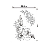 Lianfudai gifts for women  Fashion Black White Flower Tattoo Sticker Women Body Art Peony Rose Waterproof Water Transfer Temporary Tattoo