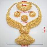 Lianfudai bridal jewelry set for wedding Bridal Fashion Dubai Gold Jewelry Sets Nigerian Woman Wedding African Beads Jewelry Set Wholesale design