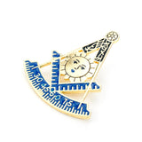 Lianfudai Freemasonry Mason Brooch pin Men Lapel Pins Alloy Brooches