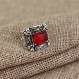 Lianfudai christmas wishlist gifts for her The Mortal Instruments The City of Bones Jewelry Square Red Crystal Vintage Finger Rings for men women accessories