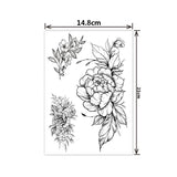 Lianfudai gifts for women  Fashion Black White Flower Tattoo Sticker Women Body Art Peony Rose Waterproof Water Transfer Temporary Tattoo