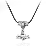 Lianfudai 1 PC Viking Necklace Thor hammer Mjolnir Pendant Necklace choker for Men pendant Necklace Jewelry bijouterie