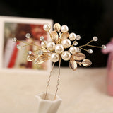 Lianfudai Handmade Hair Clip Headpiece Accessories Vintage Wedding Bridal Faux Pearl Flower Hair Pins Bridesmaid Clip Side Combs