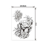 Lianfudai gifts for women  Fashion Black White Flower Tattoo Sticker Women Body Art Peony Rose Waterproof Water Transfer Temporary Tattoo