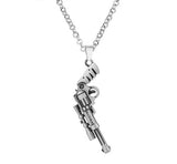 Lianfudai Pistol Pendants Necklaces Submachine Gun Necklace Men Hip Hop Jewelry Chain Collier