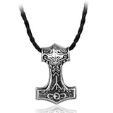 Lianfudai 1 PC Viking Necklace Thor hammer Mjolnir Pendant Necklace choker for Men pendant Necklace Jewelry bijouterie