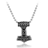 Lianfudai 1 PC Viking Necklace Thor hammer Mjolnir Pendant Necklace choker for Men pendant Necklace Jewelry bijouterie