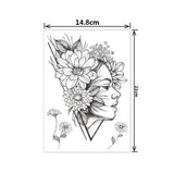 Lianfudai gifts for women  Fashion Black White Flower Tattoo Sticker Women Body Art Peony Rose Waterproof Water Transfer Temporary Tattoo