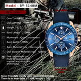 Lianfudai watches on sale clearance Casual Sport Watches for Men Blue Top Brand Luxury Military Leather Wrist Watch Man Clock Fashion Chronograph Wristwatch