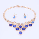 Lianfudai Crystal Mystic Statement Necklace Women Maxi Necklace Fire Rainbow Pendants & Necklaces gold color