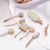 Lianfudai jewelry gifts for women hot sale  Hot Sale Girls Imitation Pearl Beads Hair Clips Pins Simple Fashion Hairpins Women Luxury Sweet Hairgrips Accessories