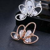 Lianfudai easter gifts for women New Fashion Luxury Handmade White gold/Rose Gold Jewelry AAA Cubic Zircon Brooch for Women Wedding