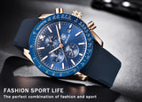 Lianfudai watches on sale clearance Casual Sport Watches for Men Blue Top Brand Luxury Military Leather Wrist Watch Man Clock Fashion Chronograph Wristwatch