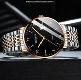 Lianfudai easter gifts for women  Fashion Luxury Men Watch Stainless Steel Waterproof Date Quartz Wristwatch Top Business Mens Watches Relogio Masculino