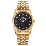 Lianfudai watches on sale clearance Luxury Couple Watch Golden Fashion Stainless Steel Lovers Watch Quartz Wrist Watches For Women & Men Analog Wristwatch