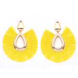Boho Waterdrop Shaped Tassel Earrings for Women Big Dangle Statement Earrings Party Jewelry Bijoux Boucles D Oreille Femme