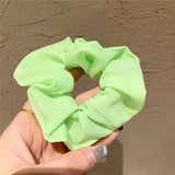 Lianfudai Women Girl Scrunchies Elastic Hair Ties Bands Fluorescent Color Summer Fashion Korean Mujer Head Accessories Hyuna Wholesale