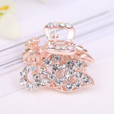 Lianfudai Hair Claw Clip Clamp For Women Girl Rhinestone Crystal Acrylic Heart Korean Handmade Fashion Head Accessories Mujer Wholesale