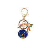 Lianfudai christmas gift ideas gifts for her Le Petit Prince Rose Boy Keychain Cartoon Trinket Car Keyrings Backpack Keyfob Women Men Children Key Buckle Gift